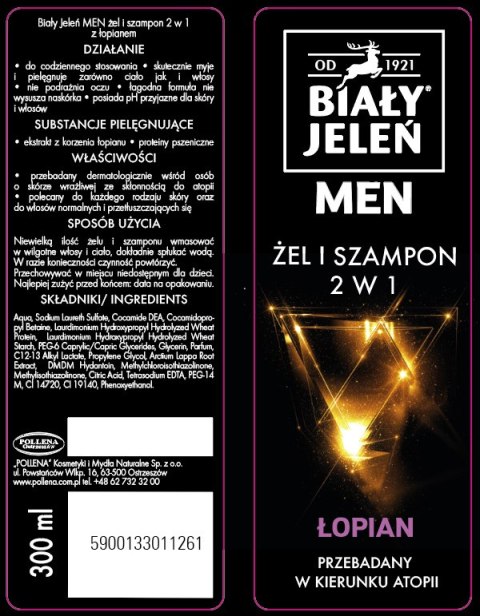 Biały Jeleń żel&szampon Minerały MEN 300ml