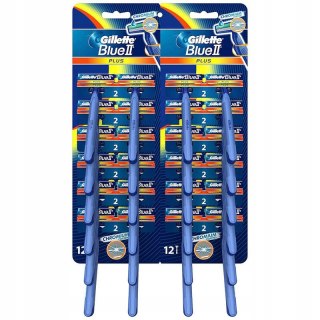 Gillette Blue II PLUS maszynki do gol. 2 x 24 (48)