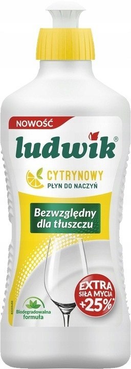 LUDWIK Płyn do Mycia Naczyń Cytrynowy Biodegradowalny 900g