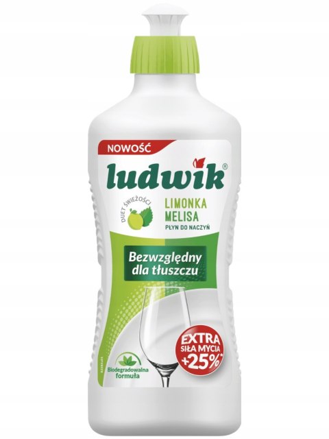 Ludwik, Płyn do mycia naczyń, limonka+melisa 900ml