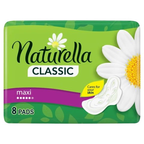 Naturella, Podpaski ze skrzydełkami, Maxi, 8 sztuk