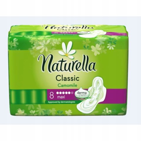 Naturella, Podpaski ze skrzydełkami, Maxi, 8 sztuk