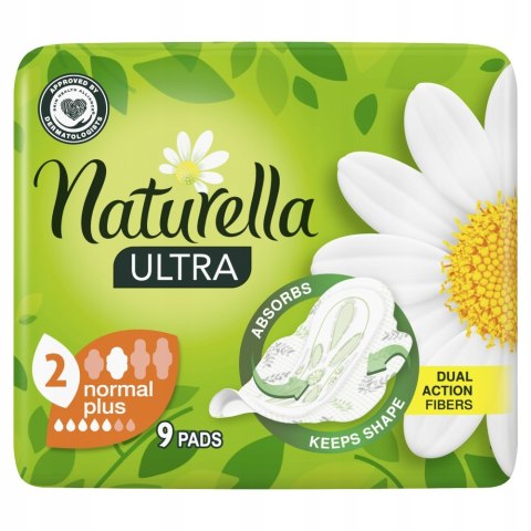 Naturella Ultra Normal Plus Podpaski ze skrzydełkami 9 sztuk