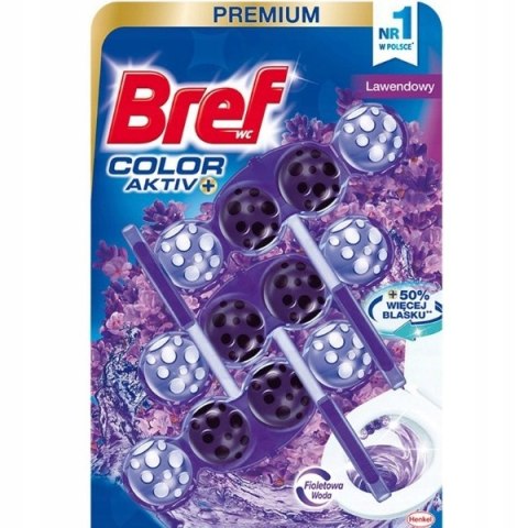 Bref Color Aktiv zawieszka WC Lawenda 3x50g