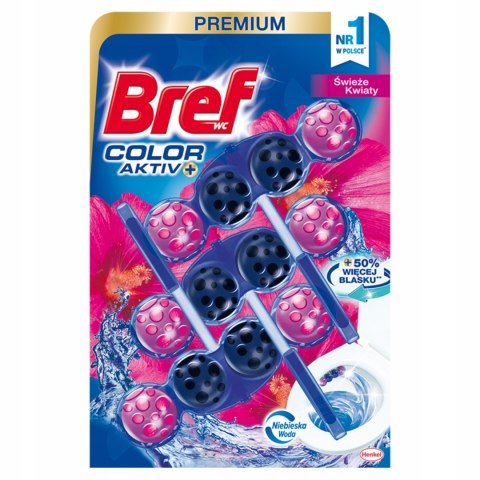 Bref Color Aktiv zawieszka WC Świeże Kwiaty 3x50g