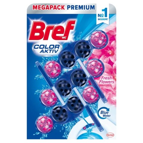 Bref Color Aktiv zawieszka WC Świeże Kwiaty 3x50g