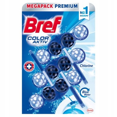 Bref Color Aktiv zawieszka WC barwiąca Chlor 3x50g