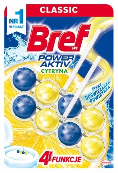 Bref Power Active Lemon Cytryna Kostka do WC 2x50g