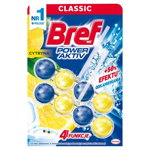 Bref Power Active Lemon Cytryna Kostka do WC 2x50g