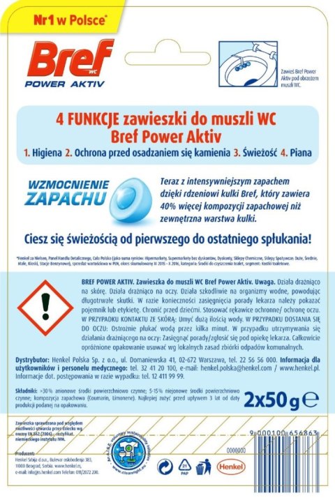 Bref Power Active Ocean Kostka do WC 2 x 50g