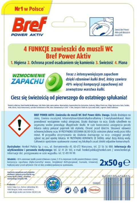 Bref Power Active Pine Sosna Kostka do WC 2 x 50g