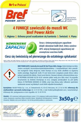 Bref Power Aktiv Zawieszka do Muszli WC Toalety Sosnowy Las 3x50g