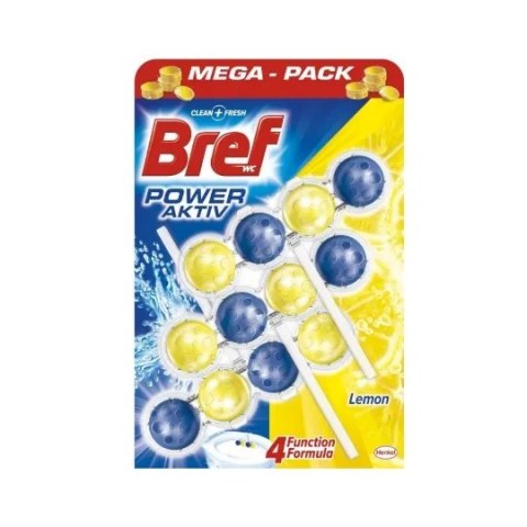 Bref, WC Power Aktiv, Zawieszka, cytryna, 3x 50g