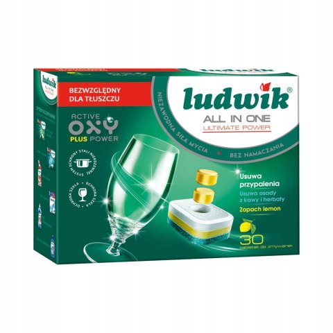 LUDWIK Tabletki do zmywarki lemon ALL in One 30szt