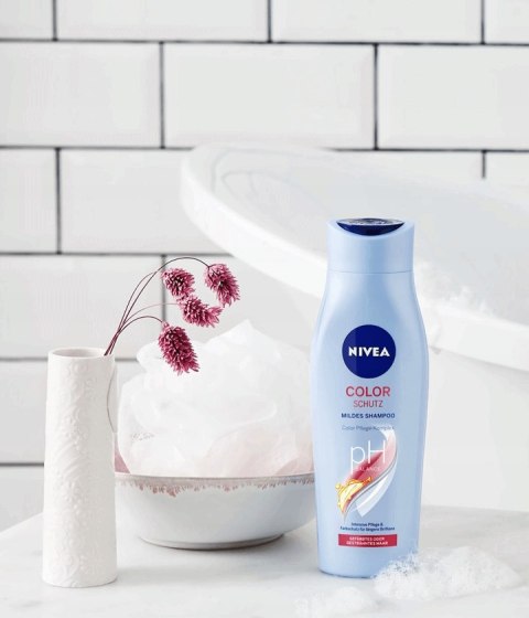 NIVEA Color Protect Szampon do włosów farbowanych malowanych łagodny 400ml