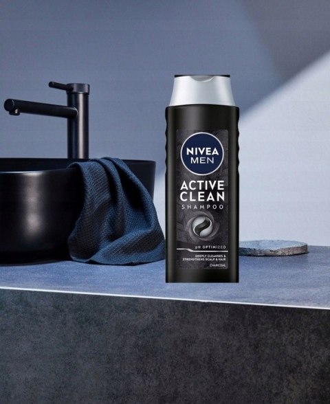 NIVEA MEN ACTIVE CLEAN Szampon do włosów dla mężczyzn 400ml