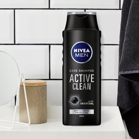 NIVEA MEN ACTIVE CLEAN Szampon do włosów dla mężczyzn 400ml