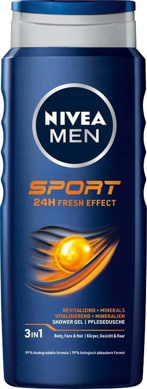 NIVEA Żel płyn pod prysznic męski MEN Sport 500ml