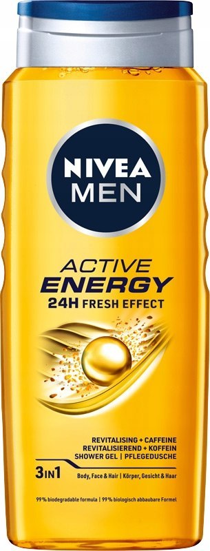 NIVEA Żel pod prysznic męski Active Energy 500ml