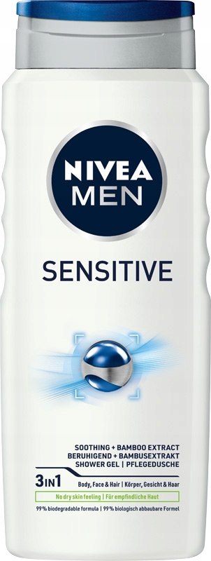 NIVEA Żel pod prysznic męski MEN Sensitive 500ml