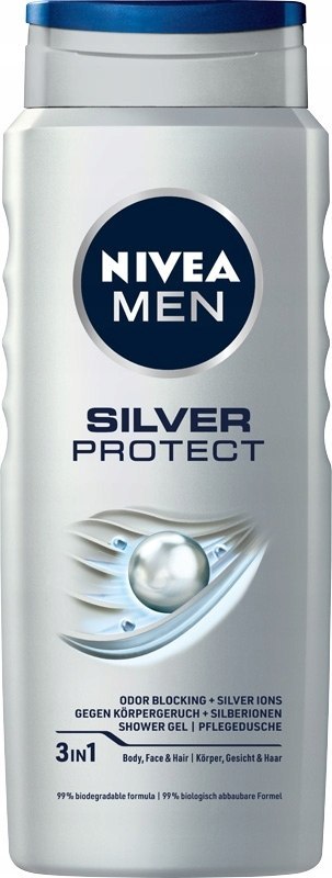 NIVEA Żel pod prysznic męski Silver Protect 500ml