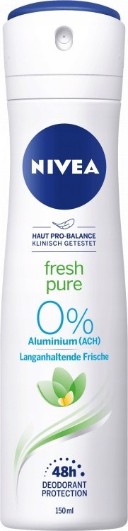 Nivea FRESH NATURAL 0 % aluminium deo spray 150ml.