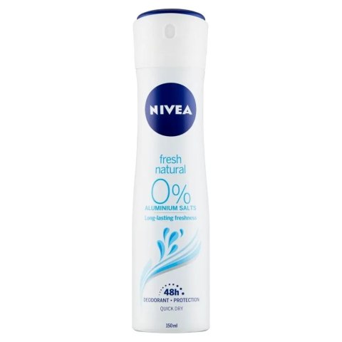 Nivea FRESH NATURAL 0 % aluminium deo spray 150ml.