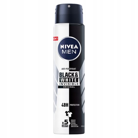 Nivea Men Invisible Black & White antyperspirant dezodorant spray 150 ml