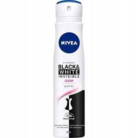 Nivea black&white invisible clear w sprayu 150ml