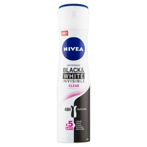 Nivea black&white invisible clear w sprayu 150ml