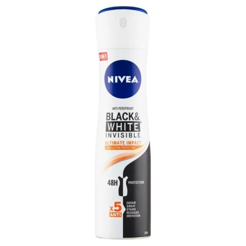 Nivea black&white invisible ultimate impact w sprayu 150 ml