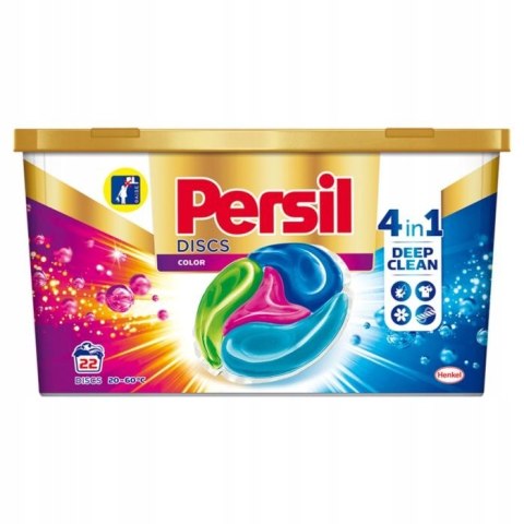 PERSIL DISCS KAPSUŁKI DO PRANIA 4W1 DEEP CLEAN COLOR KOLOR 22 SZTUKI