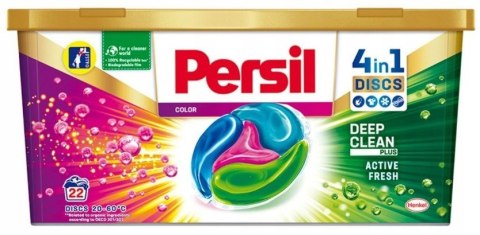 PERSIL DISCS KAPSUŁKI DO PRANIA 4W1 DEEP CLEAN COLOR KOLOR 22 SZTUKI