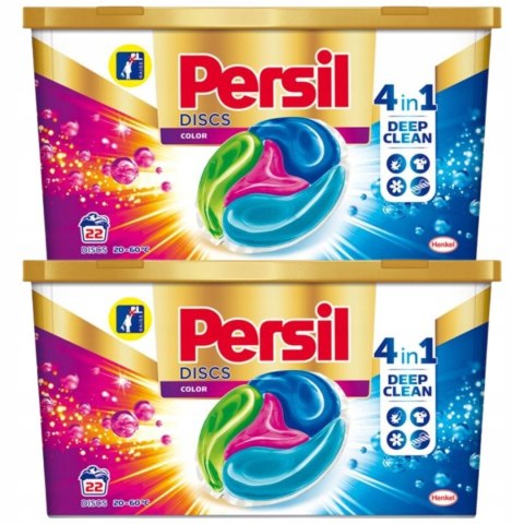 PERSIL DISCS KAPSUŁKI DO PRANIA 4W1 DEEP CLEAN COLOR KOLOR 22 SZTUKI