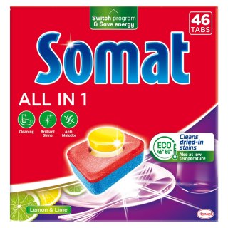 SOMAT ALL IN ONE TABLETKI do ZMYWARKI 46 szt