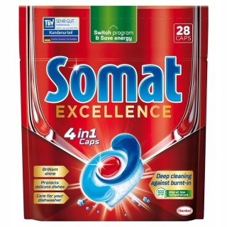 SOMAT EXCELLENCE 4w1 kapsułki do zmywarki 28szt