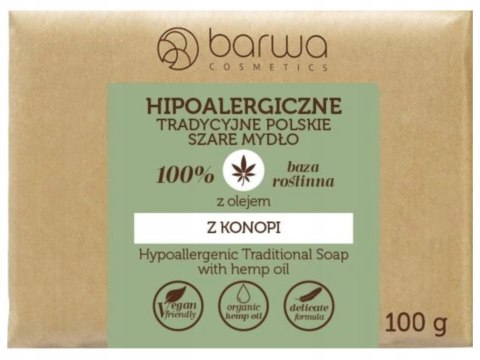 BARWA Szare mydło z olejem z konopi 100g