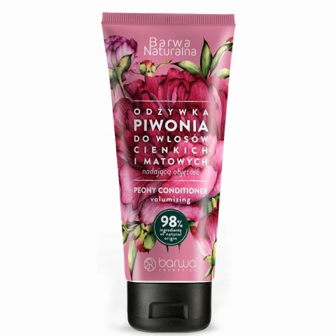 Barwa Naturalna, Odżywka Piwonia do włosów cienkich i matowych, 200 ml