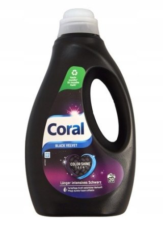 Coral 20 prań płyn do prania 1l Black Velvet