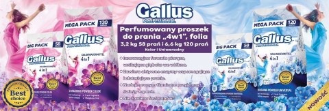 GALLUS Proszek do prania UNIWERSALNY 3,2kg 58 prań 4w1