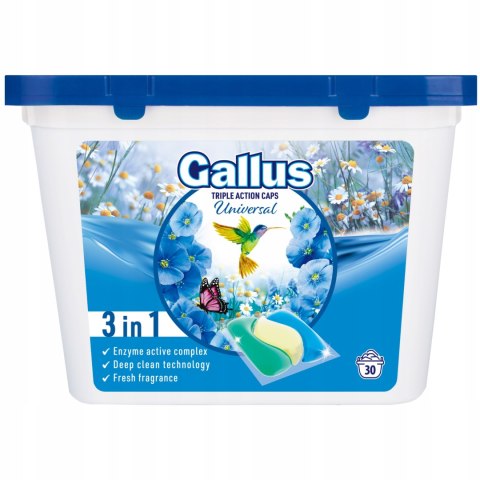 Gallus Triple Action Kapsułki do Prania Universal 3w1 30szt