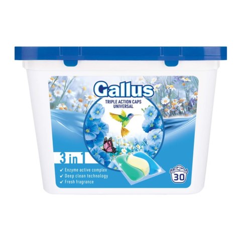 Gallus Triple Action Kapsułki do Prania Universal 3w1 30szt