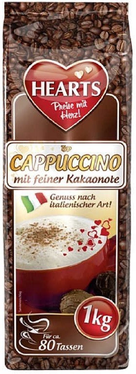 Kawa cappuccino Hearts kakaonote 1 kg