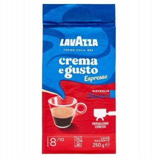 Kawa mielona Lavazza crema e gusto 250g espresso na włoski rynek