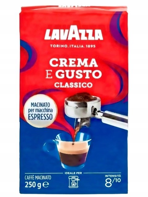 Kawa mielona Lavazza crema e gusto 250g espresso na włoski rynek