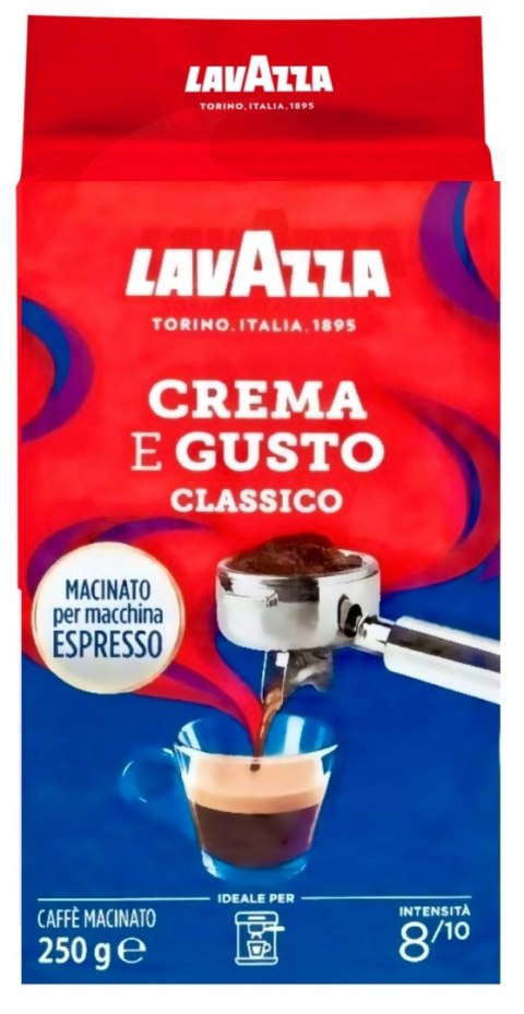 Kawa mielona Lavazza crema e gusto 250g espresso na włoski rynek