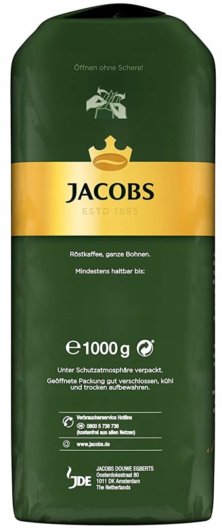 Kawa ziarnista JACOBS KRONUNG CREMA 1kg -IMPORT