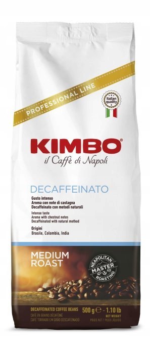 Kawa ziarnista Kimbo Espresso Decaffeinato 500g