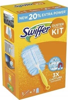 SWIFFER Duster Miotełka Do Kurzu + 7x Zapas Rączka Wkłady Magnes Na Kurz