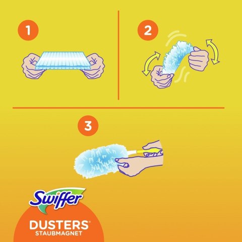 SWIFFER Duster Miotełka Do Kurzu + 7x Zapas Rączka Wkłady Magnes Na Kurz